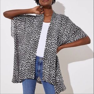 LOFT Leopard Print Kimono | XS/S